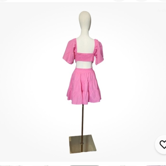 Velvet Pink Mini Dress - Picture 2 of 4